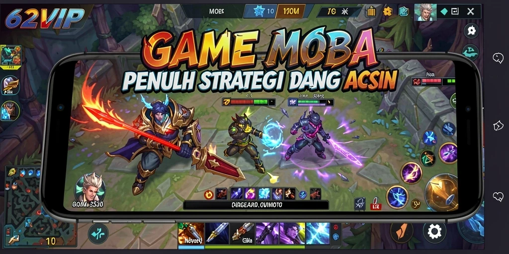 Gameplay seru di 62VIP dengan aksi strategis dan karakter unik.