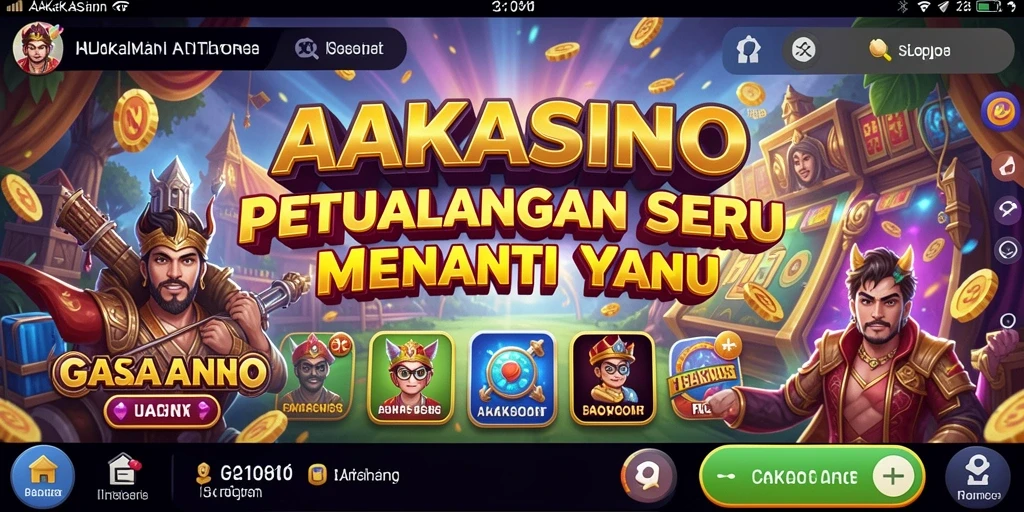 Screenshot AAKASINO menunjukkan aksi seru dalam dunia petualangan.