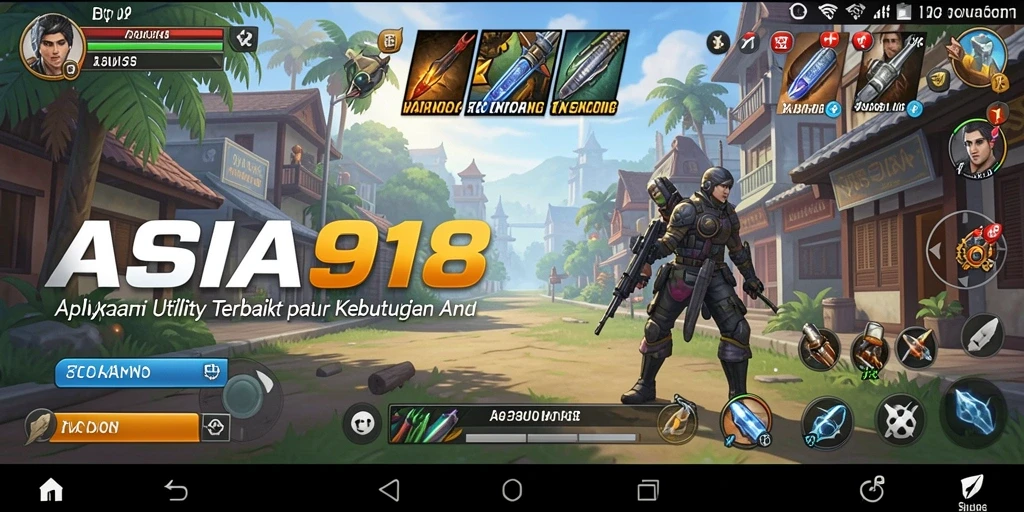 Tampilan antarmuka utama ASIA918 yang menarik dan fungsional.