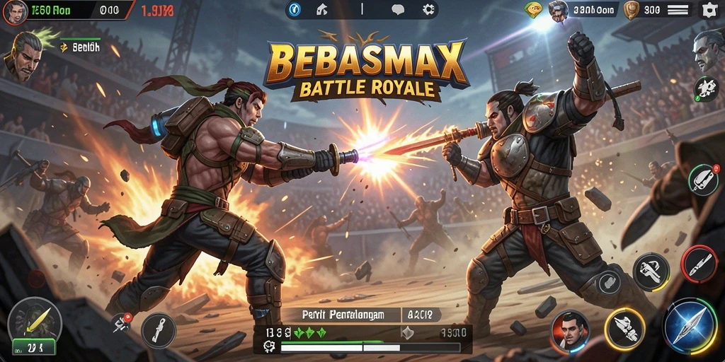 Tampilkan aksi seru dari gameplay BEBASMAX yang menegangkan.