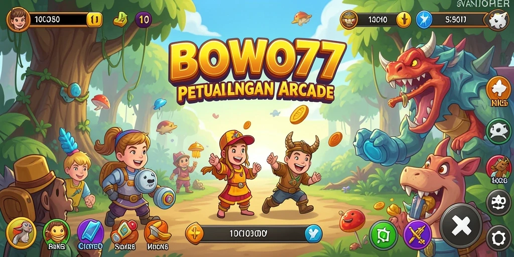 Gameplay seru BOWO77 dengan karakter unik dalam aksi.