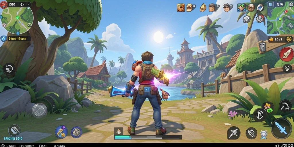Tampilan gameplay seru di dunia terbuka D06.