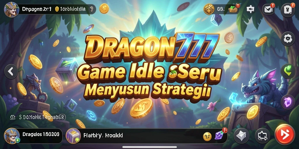 Tampilan gameplay <strong>DRAGON777</strong> dengan dragon beraksi dalam pertempuran Idle.