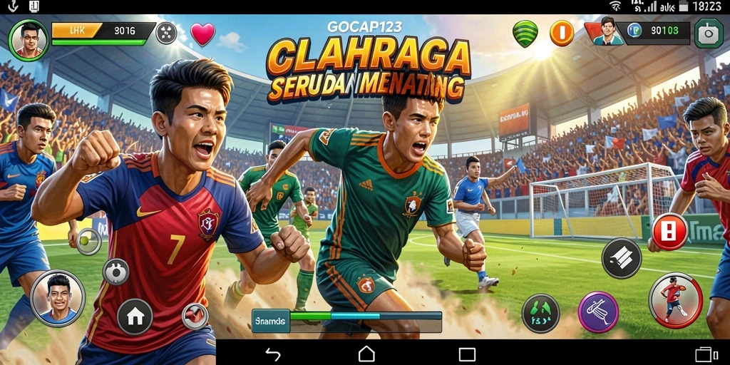 Screenshot gameplay seru GOCAP123 yang menunjukkan aksi olahraga.