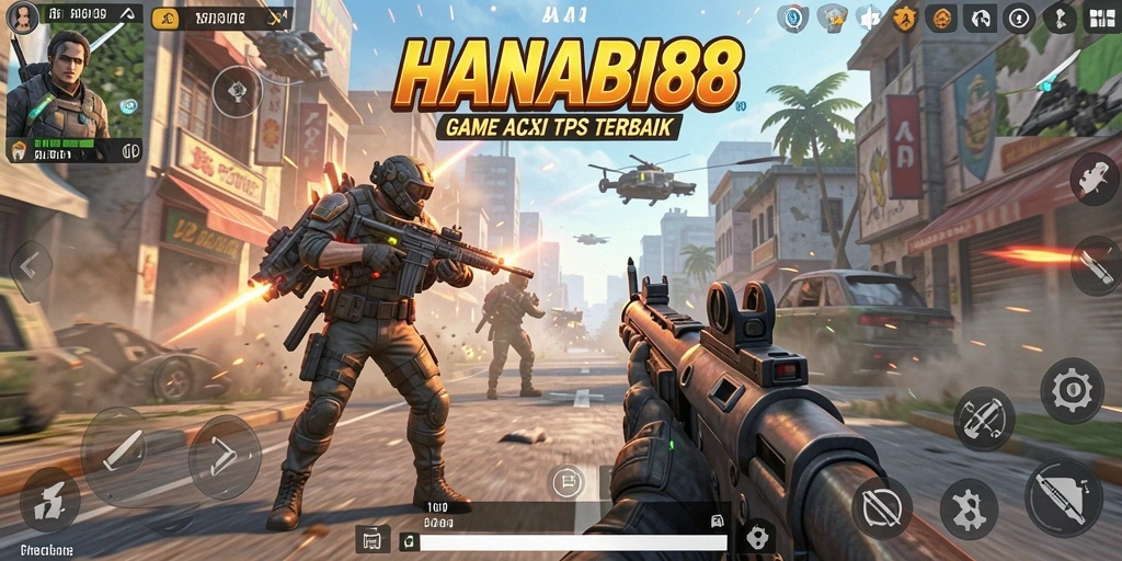 Gameplay seru HANABI88 dengan aksi tembak-menembak yang intens.