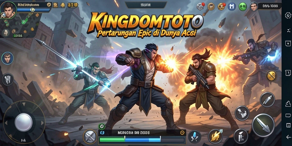 Tampilan aksi intens dan pertarungan seru dalam KINGDOMTOTO.