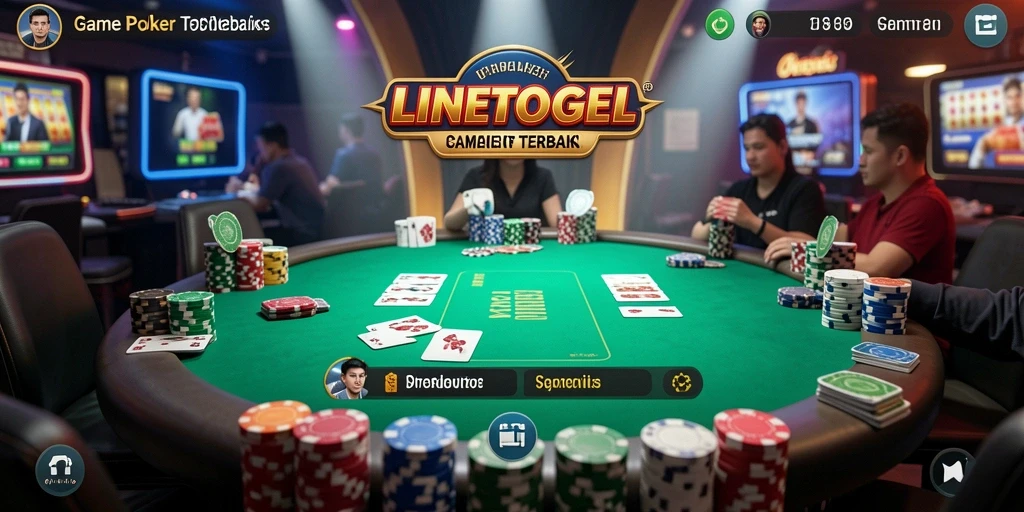 Tampilan screenshot gameplay LINETOGEL yang menarik dalam permainan Poker.