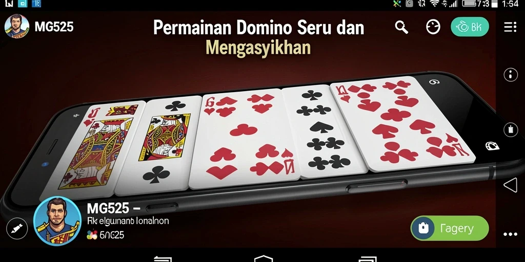 Tampilan gameplay seru saat bermain Domino di MG525.