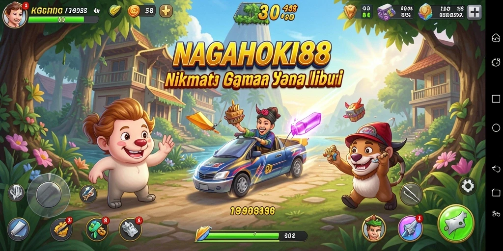 Tampilan gameplay NAGAHOKI88 yang menarik dan penuh warna.