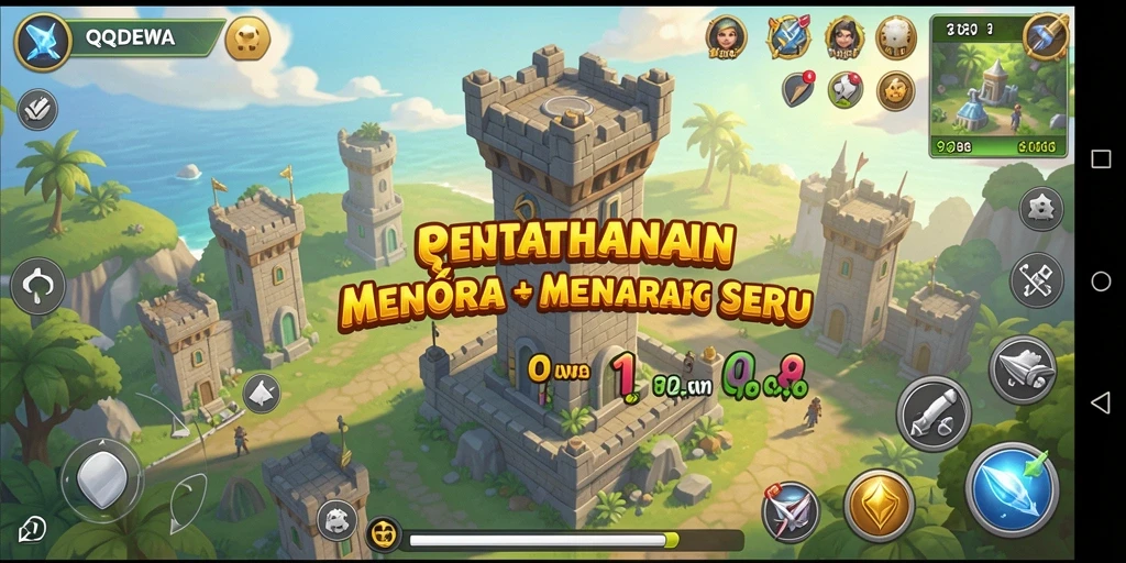 Gameplay QQDEWA yang menegangkan dalam pertahanan menara.