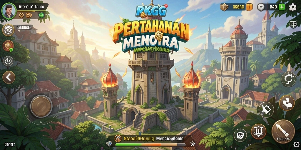 Tampilan gameplay menara pertahanan RKGG yang mendebarkan dan strategis.