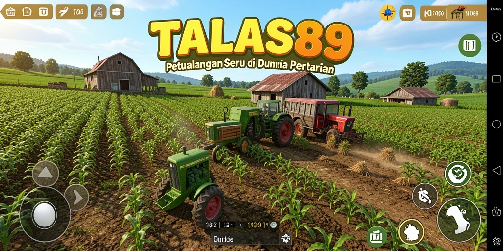 Tampilan gameplay TALAS89 yang menawan dengan aktivitas bertani.